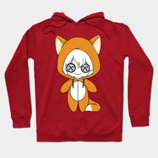 creepypasta zero fox costume doll Hoodie